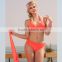 2015 swimsuit for women three piece high quality solid color swimsuit bra and panties bikini set