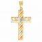 Religious Three Tone Plated Cross Pendant