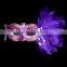 High end mysterious Indian style ball mask indian headdress feather party mask for sale