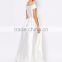Custom Made Size Bridal Grown Maxi Dress With Embroidery And Cap Sleeve Wedding Dress Lvory And White