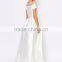 Custom Made Size Bridal Grown Maxi Dress With Embroidery And Cap Sleeve Wedding Dress Lvory And White