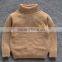 New Design plain Knitted Kids Pullover cotton high neck sweater design