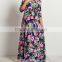 Dongguan plus size maternity clothes manufacturers nursing floral maxi dress
