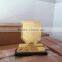 2017 New design k9 crsytal metal gold plated trophy with metal wooden base JKC-016
