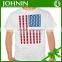 Customized high quality 100% cotton cheap price shirt american flag