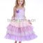 Latest girls cotton frock designs long pink dress puffy dress for girls