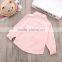 2017 new design baby girls long sleeve cotton shirts with lace