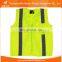 Hi vis green safety vests with a pocket for men