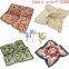 square colorful Silk Scarf in large printing