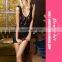 Hollow Design Women Black Sexy Sleepwear Tight Erotic Pajamas Dress