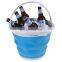 Indoor&Outdoor silicone collapsible foling storage ice bucket