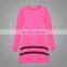 Lovely A line design tunics nice looking black stirps muslim fashion blouse