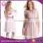 Blush Pink Pleated Maternity Dress Nursing Breastfeeding Clothes