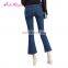 Eaby Hot Sale blue boot cut speakers trousers 2017 latest design pants jeans women