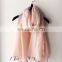 Custom Pink Cotton Voile Scarf Prince Style Big Cappa for Ladies