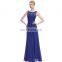 Starzz Sleeveless Chiffon Long Royal Blue Bridesmaid Dress Long Evening Dress ST000060-4