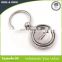 Promotional sliver round metal keychain with Customized logo