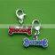 Fashon Design Pink Rhinestone Bone Shape Pet Tag for Dog