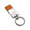 2017 Promotional cheap metal and leather keychain