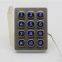 3x4 Numeric Metal Keypad With Mirror Plate Button for Vending Machine