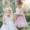 2019 summer Girls lae ruffle Dresses kids pink princess bow vest dress