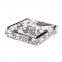 RTS modern home furniture  printing pvc leather  folding storage fabric ottoman stool practical box