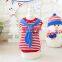 Navy Stripe Doggie Outfits Winter Clothes Sailor Suit for Dog