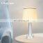 Rechargeable Fabric lampshade LED Desk Lamp Cordless Table Lamps Home Decor Light