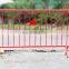 Welded fixed feet crowd control barrier steel crush barrier  temporary fence
