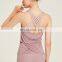 2021 New Fake Two Piece Sports Vest Women's Fitness Clothes Running Top Beautiful Back Sports Top Yoga Clothes