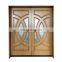 Solid core exterior wooden front doors with glass most popular hardwood oak external front entry doors