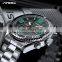 Sinobi 9730 Functional Dual Display Men Watches LED Alarm Water Resist Luxury Digital Stainless Steel Watch