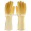 China Long Cuff Unlined Latex Rubber Crinkle Dipped Wholesale Work Gloves for Fishing Industry
