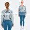 Workout Outfits Yoga UV Protection Jacket Lycra Elastic Legging Gym Fitness Sets Women