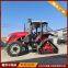 Tractor modification with triangular track and semi chain track has strong off-road performance