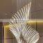 Modern staircase chandelier pendant lighting long hanging lamp blown glass chandelier
