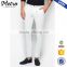Long White Casual Chino Pants for Men Zip up