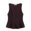 European/American style three-color round-neck slim-fit layered design sporty sleeveless T-shirt
