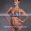 (OEM ODM FACTORY)Sexy push up straps women bikini swimwear bathing suit bikini with decorated bra