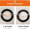 TOP Quality Bathroom Accessories Gasket Silicone Water Seal Black Rubber Steel Ring(S12)