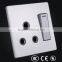 E series European type UK type south africa type socket with switch