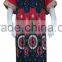 100% rayon top fashion traditional print muslim abaya with lace on chest