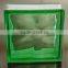 190x190x80mm green color cloudy glass brick