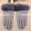 lady fashion fur cuff glove