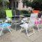 Outdoor glass tables and chairs set