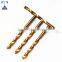 Factory sales directly, HSS M2/6542 fully ground twist drill bit, titanium coated