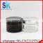 50ml clear glass cosmetic jar with silver lid