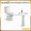 Sanitary ware item toilet and floor standing basin ceramic bathroom suite