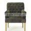 Modern Gery Flannel Fabric Button Design Upholstered Hotel Chair/Dining Chair/Restaurant Chair With Arm(KY-3163)