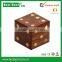2.4" Wooden Square Dice Box Storage Case Container with 5 Dice Cute Dice Game